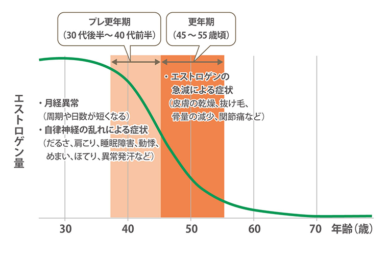高エストロゲンに関連する症状